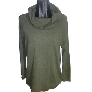 Natural Reflections Olive Green Slouchy Turtleneck Sweater Size M